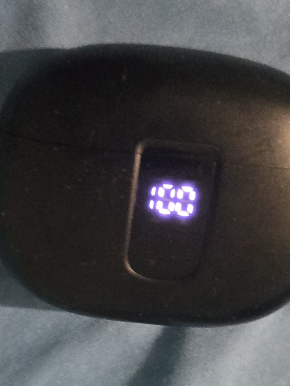 Black Wireless Earbuds Charging Case with LED Battery Display